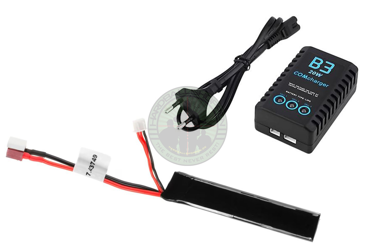 IMAX -  B3 20W Lipo Balance lader og 7,4V 1100mAh batteri, DEAN-stik